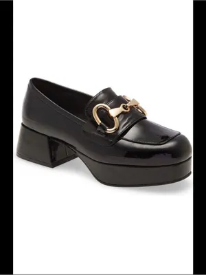 Jeffrey Campbell Chunky Heel Loafers with Gold Hardware thumbnail 2