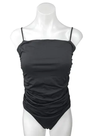 Aritzia Babaton Contour Black Sleeveless Square Neck Cami Tank Bodysuit Top Sz L thumbnail 1
