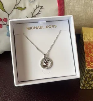 Michael Kors Silver Brass Necklace MKJ7326040 NEW thumbnail 1