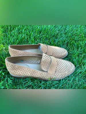 Franco Sarto Light Tan Perforated Suede Slip-On Loafers 🌸🌸 thumbnail 10