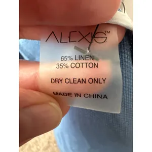 Alexis Jameela Shell Blue Linen Maxi Dress Tie‎ Front Button Size L thumbnail 8