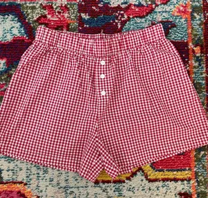 Blue Blush Gingham boxer shorts thumbnail 1