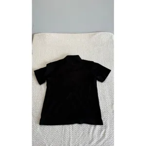 Givenchy Black Pique Quarter Zip Short Sleeve Polo Shirt Women 4689 thumbnail 2
