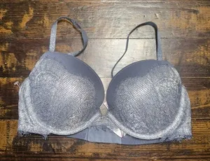 Victoria’s Secret 34D blue lace Dream Angels push-up bra thumbnail 1