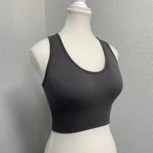 90 Degree Charcoal Grey Seamless Madeline Racerback Bra Workout Gym Activewear thumbnail 2