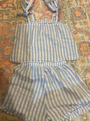 Matching Striped Pj Set Blue Size M thumbnail 3