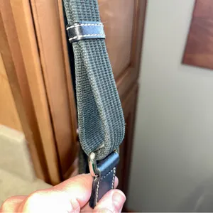 COACH monogram crossbody bag. Black and grey thumbnail 13