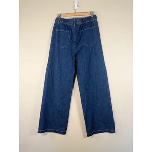 Petal + Pup Womens Dark Wash Wide Leg Drawstring Denim‎ Jeans Blue Size Medium thumbnail 6