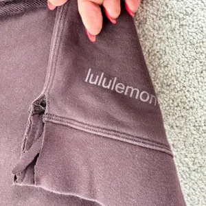 Lululemon Oversized Sweatshirt Womens Brownish Raw Hem Pullover‎ Thrashed Lounge thumbnail 7