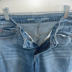 Old Navy 2 Tall OG Straight High Rise Built In Warm Jeans thumbnail 4