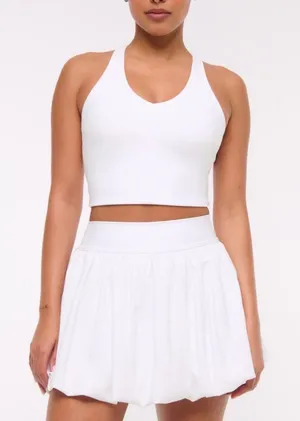 YPB motionTEK Bubble Hem Mini Skirt White Size L thumbnail 1