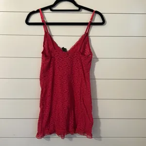 Victorias Secret Red Lace Camisole Sz Lg Bin 🔵 thumbnail 7