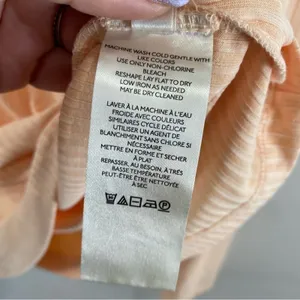 Anthropologie Peach Ribbed Long Sleeve Scoop Top Size Small‎ thumbnail 11