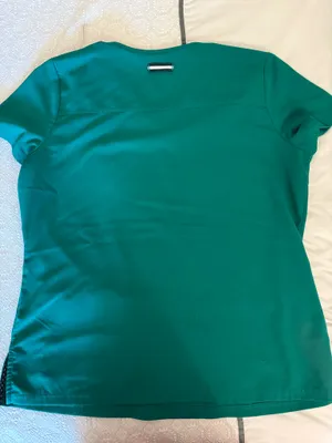 Hunter Green Scrub Top Size L thumbnail 3