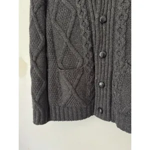 Aran Crafts Ireland Merino Wool Cable Knit Cardigan Sweater Size Small thumbnail 5