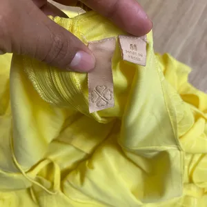 Yellow Sleeveless Wrap Dress Size M thumbnail 5