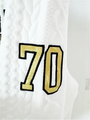 NWT Gameday Couture Wake Forest Demon Deacons Cable Knit Varsity Jacket White XL thumbnail 14