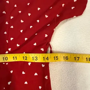 Nasty Gal Red Dress with White Heart Pattern thumbnail 5