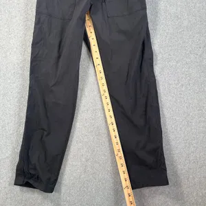 Athleta Drawstring Utility Straight Leg Active Pants Women's 10 Black Pockets thumbnail 4