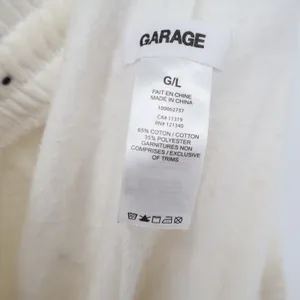 Garage Women Cream Off-White Fleece Relaxed Jogger Sweatpants Size Large thumbnail 2