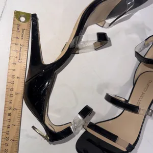 Tamara Mellon Black Clear Designer Quiet Luxury Minimalist Shoes Pumps Heels 38 thumbnail 5
