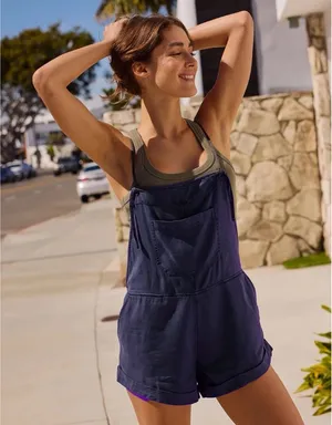 Billabong Wild Pursuit Romper with Pockets in Navy Blue thumbnail 1