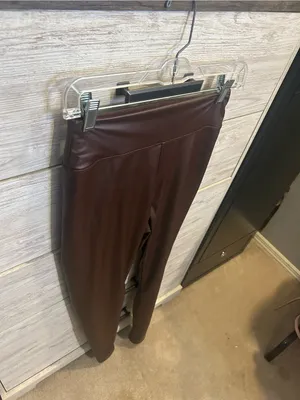 OFFLINE By Aerie ~ Real Luxe Faux Leather Legging Chocolate Brown Medium thumbnail 4
