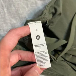 Lululemon Still Now Sports Bra Light Support A/B Cup Army Green Size 8 Yoga thumbnail 8