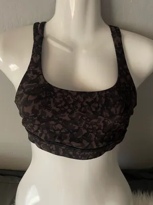 Lululemon Energy Bra Medium Support Wild Thing Camo Brown  thumbnail 4