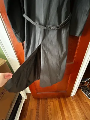 Black London Fog FOG Trench Coat thumbnail 3