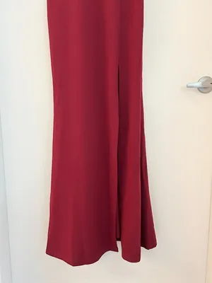 Lulus Eloquent Ease Burgundy Sleeveless Mermaid Maxi Dress Prom Party Size M thumbnail 4