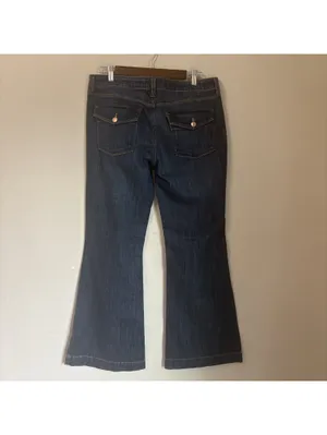 The Limited Women's Dark Blue Flared Jeans Size 12 thumbnail 4
