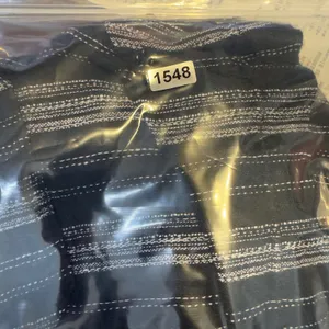 1548 |Briggs Linen Blend Boho Striped Smocked Waist Casual Shorts Black Women XS thumbnail 8