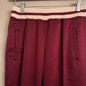 LITTLE MOON‎ | ARITZIA Satin Sweatpants Red thumbnail 3