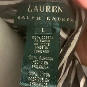 Ralph Lauren Grey White Striped Button Up Large thumbnail 4