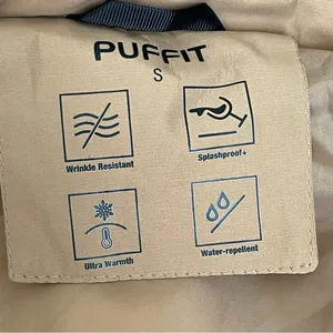 Puffit Hooded Long Puffer Winter Snow Jacket Women’s Size S Tan Warm Outdoors thumbnail 8