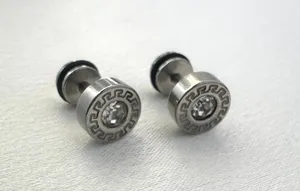 CZ Cubic Zirconia Stud Earrings for Men Women Streetwear Unisex Style thumbnail 2