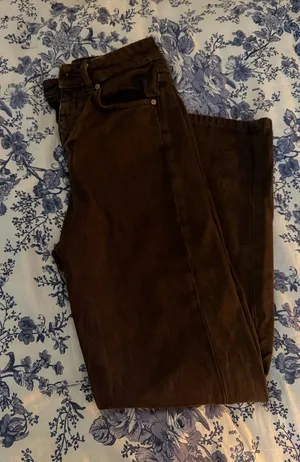 ZARA Brown Jeans Straight-Leg thumbnail 1