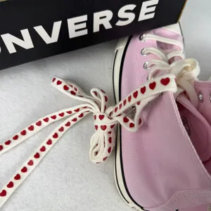 Converse Chuck Taylor All Star Womens 8.5 UK 6.5 Valentine Heart Charm‎ Pink thumbnail 9