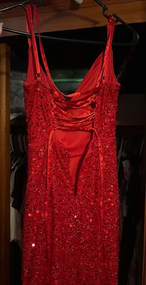 Shein Red Prom Dress thumbnail 1