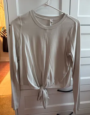 Lululemon Cream Long Sleeve Shirt thumbnail 1