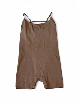 Fabletics SculptKnit / Luxe360 brown sculpting shapewear romper 🤎 thumbnail 4