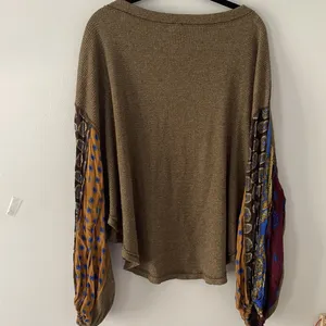 Free People We the Free Blossom Thermal Balloon Sleeve Top Size Medium thumbnail 9