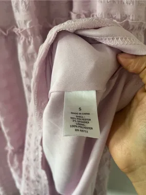 Pink Puff Sleeve Tiered Midi Dress Small Cottagecore Modest Romantic thumbnail 6