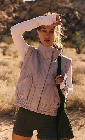 NEW Free People FP Movement Scrunch Time Puffer Vest Size XS thumbnail 1