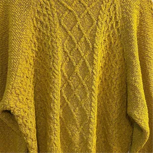 Lucky Brand Women's Cable Knit Crew Sweater Yellow Size S Casual Pullover‎ thumbnail 7