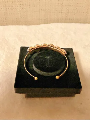 Crystal Gold-Tone Cuff Bracelet Like New thumbnail 4