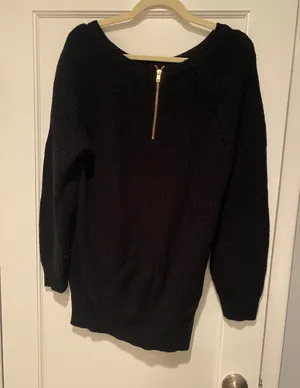 Free People Comfy Black Oversized Sweater thumbnail 2
