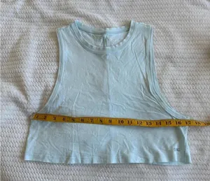 DSG Light Blue Crop Top Tank - Sleeveless Leisurewear thumbnail 4
