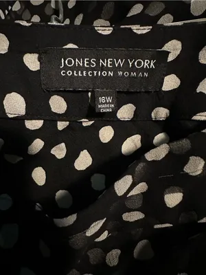 Jones New York Black skirt with white polka dots - A-Line thumbnail 3
